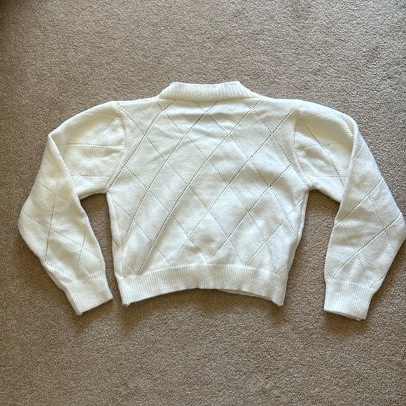 YesStyle Cream Floral Button Cardigan - Picture 3 of 3